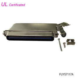 Varón 64 Pin Centronics Connector de Amphenol 32 pares del conector que prensa de IDC con la capilla del metal