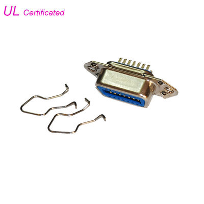 Conector hembra de la soldadura del Pin Centronic de DDK 14 con la UL certificada clip de la fianza