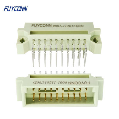 20 conector de ángulo recto del varón DIN41612 del PWB de las filas 2*10P de Pin Eurocard Connector 3