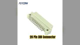 Conector de ángulo recto DIN 41612 de 20 pines