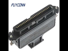 Conectores de acoplamiento plásticos del CAMPEÓN de la telecomunicaciones del amperio de la cubierta de 180 grados, conector hembra Centronic de 50pos IDC