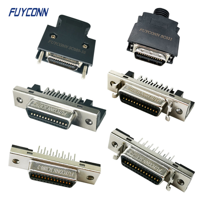 Conector MDR de 26 pines Hombre / Mujer Conector SCSI de 1,27 mm de latón dorado
