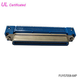 Female 64 Pin Centronics Connector PCB Right Angle Connector with board lock