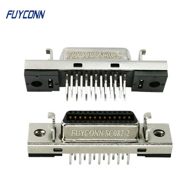 Tipo de ángulo recto conector femenino del conector de 26 Pin SCSI del PWB de SCSI con la suspensión de Fixness