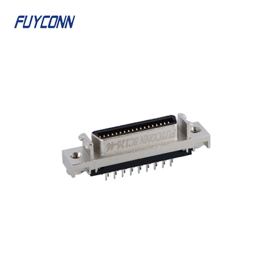 Mini D Ribbon MDR PCB Direct Female SCSI Conector de 36 pines con cáscara de aleación de zinc