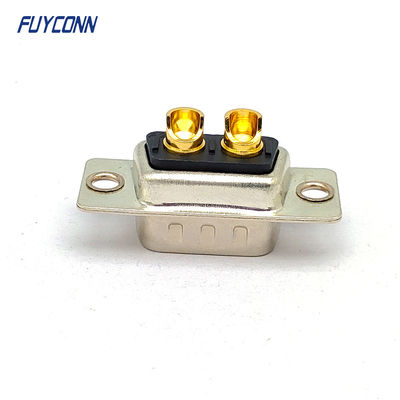Conector de alimentación D-SUB 2V2, conector macho DB de 2 pines de soldadura