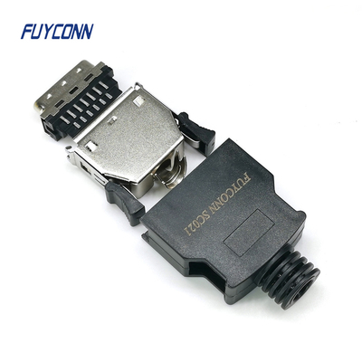 Conector MDR de 26 pines Hombre / Mujer Conector SCSI de 1,27 mm de latón dorado