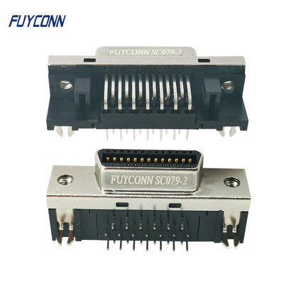 Conector MDR de 26 pines Hombre / Mujer Conector SCSI de 1,27 mm de latón dorado