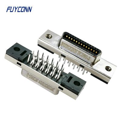 Conector MDR de 26 pines Hombre / Mujer Conector SCSI de 1,27 mm de latón dorado
