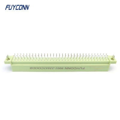DIN41612 Conector masculino de 64 pines PCB recto 2 filas 2 * 32 pines Conector Eurocard W / Arpón