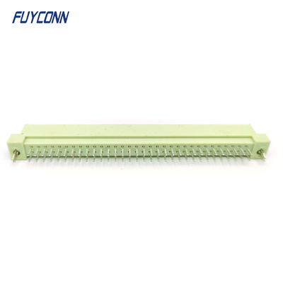 DIN41612 Conector masculino de 64 pines PCB recto 2 filas 2 * 32 pines Conector Eurocard W / Arpón
