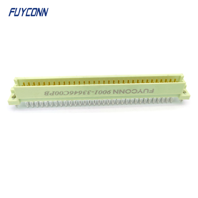 DIN41612 Conector de 2 filas 64pin 2 * 32P Conector de pin de prensa masculino W / arpón