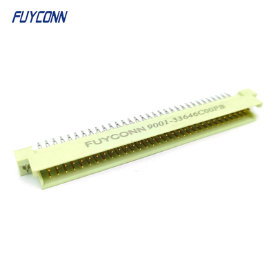 DIN41612 Conector de 2 filas 64pin 2 * 32P Conector de pin de prensa masculino W / arpón