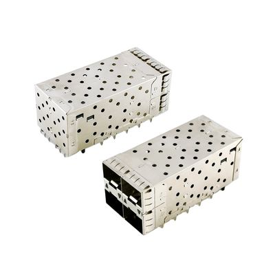 SFP+ 2x2 Press-Fit Connector 80pin Dual Port with Lightpipe