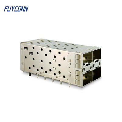 SFP+ 2x2 Press-Fit Connector 80pin Dual Port with Lightpipe