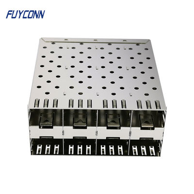 160P SFP Connector 2x4 Ports Female Press-Fit Stackable for Data Center