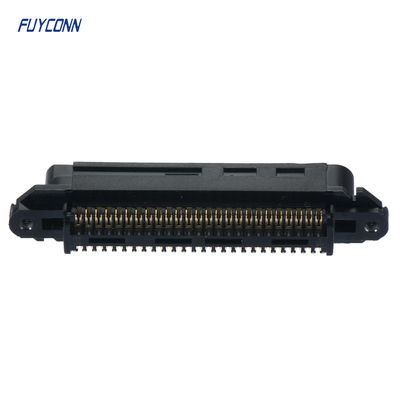 TE 229974-1 Conector de repuesto, conector en forma de D de 50 / 64 posiciones, enchufe, cable a cable, montaje en cable (colgante libre), línea central de 2,16 mm [0,085 pulgadas], conectores de acoplamiento CHAMP