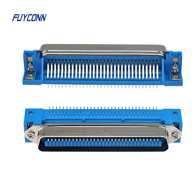 PWB de Pin Mini Centronics Connector Male del zócalo 64 de la INMERSIÓN de ángulo recto