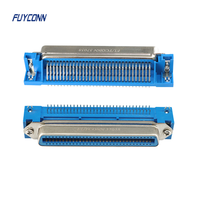 PWB centronics del conector hembra de la INMERSIÓN de 64 Pin de ángulo recto con la cerradura del tablero
