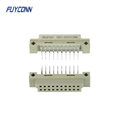 PWB de ángulo recto femenino del conector 2x10P 20pin de 220S DIN41612