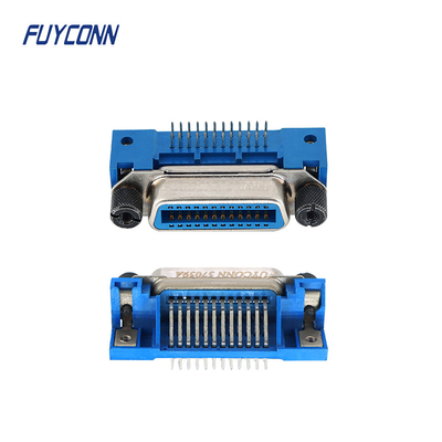 manera de ángulo recto femenina del conector 24 del PWB Centronic de 24pin IEEE-488