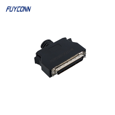 50pin cubierta plástica recta del conector de cable de SCSI del varón de la soldadura MDR