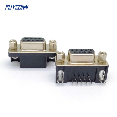conector hembra de ángulo recto del PWB D-SUB del conector de 9pin DSUB (8.08m m)