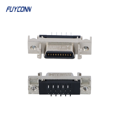 conector hembra de 20pin SCSI, conector recto del PWB SCSI de la echada de 1.27m m
