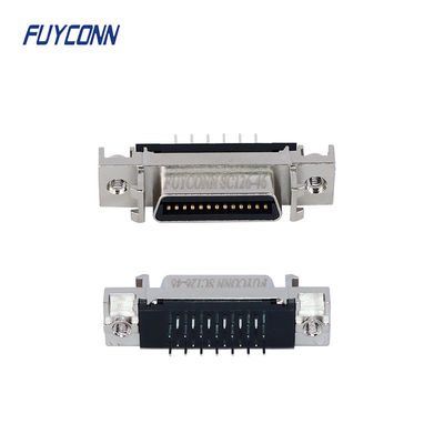Conector de SCSI 26pin, conector servo femenino del MDR con la aleación Shell del cinc