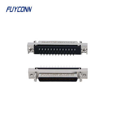 PWB servo derecho 1.27m m del conector MDR de SCSI 50pin con la aleación Shell del cinc