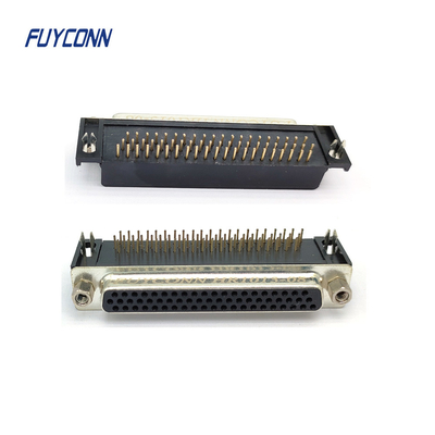 Conector de ángulo recto del DB del PWB 15P 26P 44P 62P del conector de alta densidad femenino de D-SUB