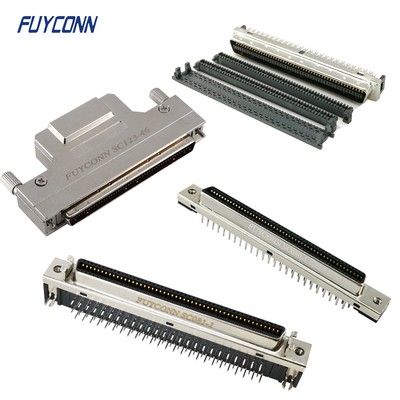 100 pin SCSI MDR Conector de placa de circuito impreso de soldadura de la taza IDC Crimp 1,27 mm