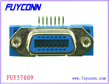 Conector hembra de ángulo recto del PWB de la cinta de Centronic 50pin con la UL de Jack Screws Certified