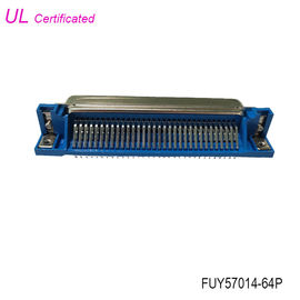 Conector de ángulo recto del tablero del PWB de Pin Centronics Connector 32paris del varón 64