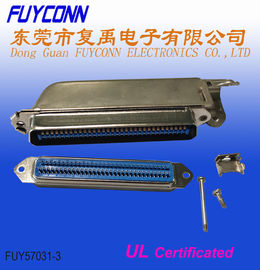 Enchufe de Pin Centronics Connector 32pairs del varón 64 del campeón de la soldadura con L capilla del metal de la forma