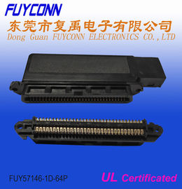 64 conector hembra de Centronics de la entrada del lado del enchufe del Pin IDC con la cubierta plástica