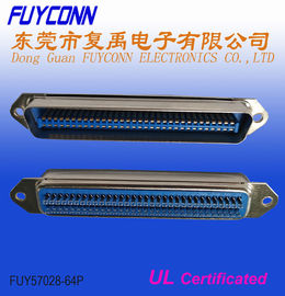 PBT 64 Pin Centronics Connector, conector del varón DDK de la soldadura certificó la UL