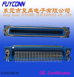 Echada de ángulo recto femenina del PWB 2.16m m del campeón DDK 64 Pin Centronics Connector