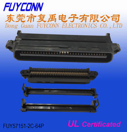 64 tipo que prensa de Pin Male Centronic Connector 32pairs IDC con el clip del alambre