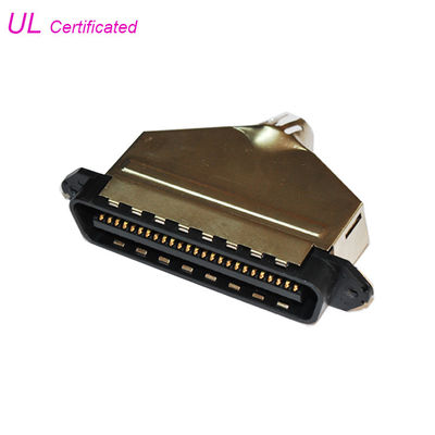 180 el tipo conector 25 del enchufe masculino de Centronics 50pin de la cubierta del metal del grado empareja el tipo del enchufe masculino de IDC