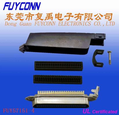 50 conector macho del Pin IDC Centronic 25 pares del metal Shell con L cubierta de Shpe Plasti