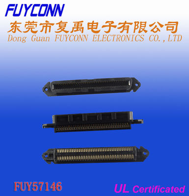 Conector centronics femenino del receptáculo del Pin IDC del negro 50pin 64 de Telcom amperio
