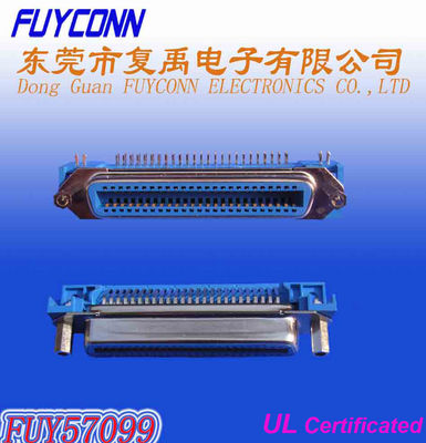 tipos conector reversered femenino de ángulo recto de la INMERSIÓN del PWB de 14 24 36 50 Pin Centronic Champ con la cerradura del tablero
