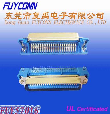 Varón 14 24 36 50 UL certificadas conector de ángulo recto del PWB del Pin DDK Centronic