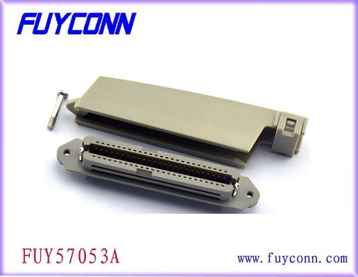 Conector de la soldadura de 50 Pin Solder Champ Connector Female con la vivienda plástica de 90 grados