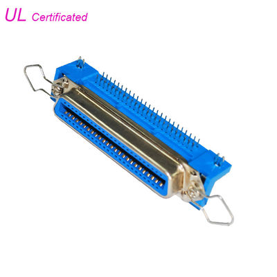 Centronic 25 empareja el conector femenino de ángulo recto 50pin de la cerradura del tablero del PWB con el cierre de la primavera