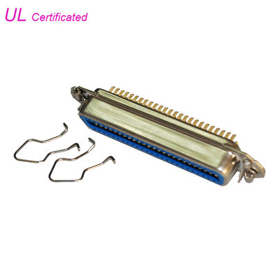 50 36 24 14 Pin Centronic Solder Female Connector con los cierres de la primavera certificaron la UL
