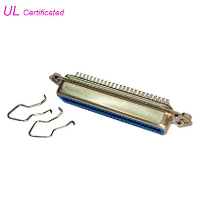la línea central 14 de los 0.085in 24 36 50 Pin Centronic Solder Female Connectors certificó la UL