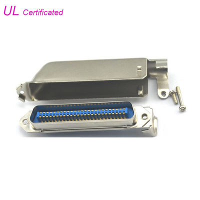 90 grados 25 pares del enchufe de Centronic del conector pin de la soldadura con la UL certificada cubierta del metal