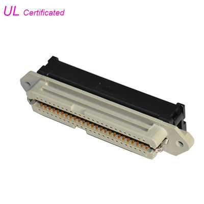 Conector pin femenino de la soldadura del campeón de 50 Pin Centronic con la UL certificada de la abrazadera del cable